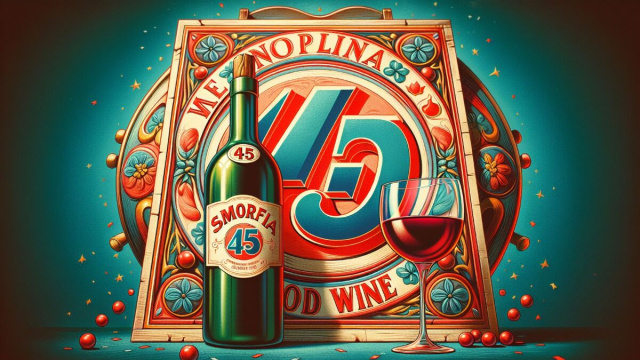 Numero 45 della Smorfia napoletana, il Toro si scopre 'o vino bbuono. &copy; Immagine creata con Dall-E