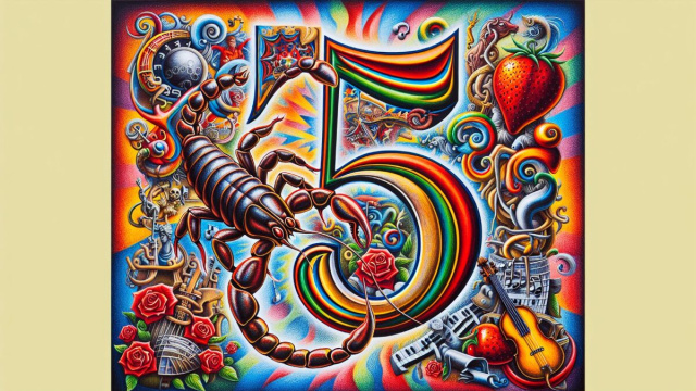 Numero 55 della Smorfia napoletana, la musica per lo Scorpione. &copy; Immagine creata con Dall-E