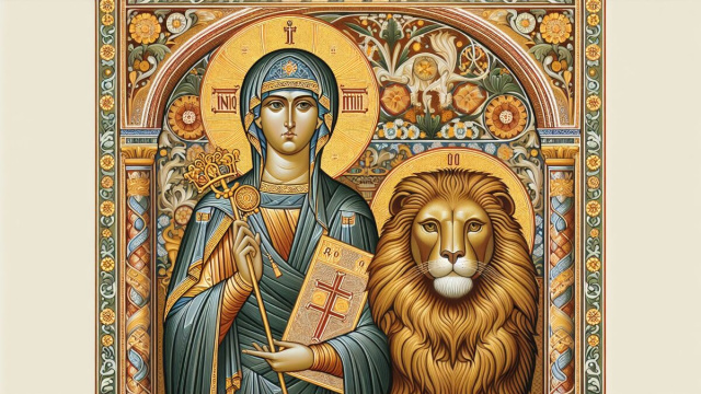 Numero 8 della Smorfia napoletana, 'a Maronna per il Leone. &copy; Immagine creata con Dall-E