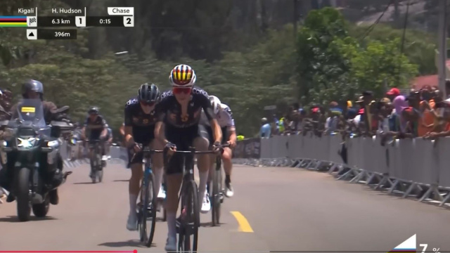 Noval jr. ai Mondiali di ciclismo di Kigali - &copy; Screenshot Eurosport