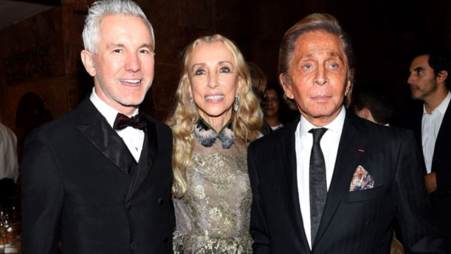 Baz Luhrmann, Editor-in-chief of Vogue Italia Franca Sozzani (L) and Designer Valentino Garavani (WIKIMEDIA)