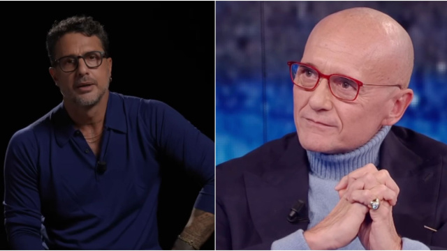 Fabrizio Corona e Alfonso Signorini (screenshot Famosissimo/Mediaset).