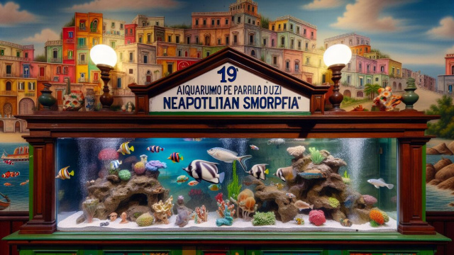 Numero 19 della Smorfia napoletana, 'a resata. Acquario. &copy; Immagine creata con Dall-E