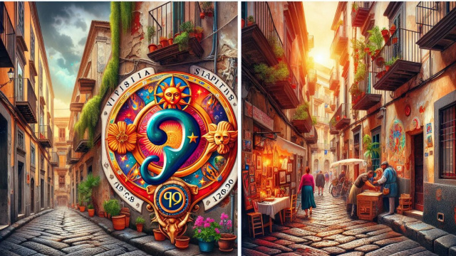 Numero 19 della Smorfia napoletana, 'a resata, per l&rsquo;Acquario. &copy; Immagine creata con Dall-E