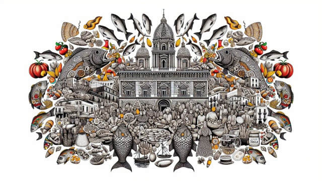 Numero 72 della Smorfia napoletana, 'a maraviglia, per i Pesci. &copy; Immagine creata con Dall-E