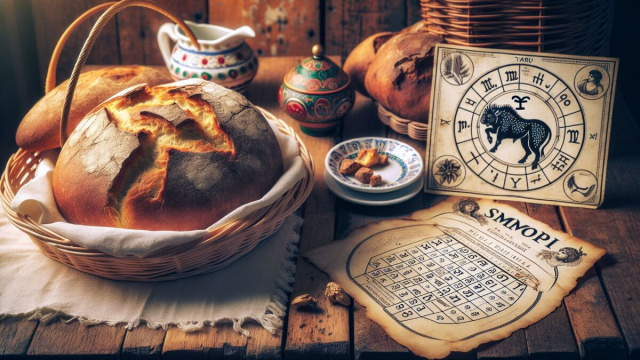 Numero 50 della Smorfia napoletana, 'o ppane, segno Toro. &copy; Immagine creata con Dall-E