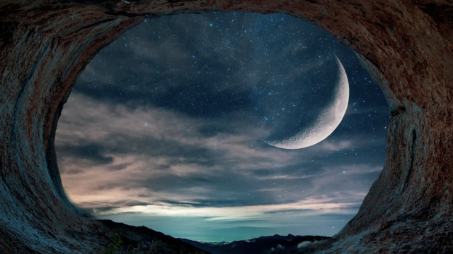 Vista di un cielo stellato da una grotta - pixabay.com