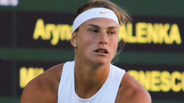 Aryna Sabalenka a Wimbledon nel 2018 (Wikimedia Commons).