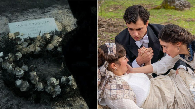 In foto Catalina, Angela e Curro de La Promessa © RTVE