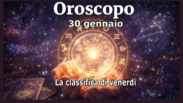 Locandina per l'oroscopo di venerd&igrave; 30 gennaio - &copy; Gemini IA.