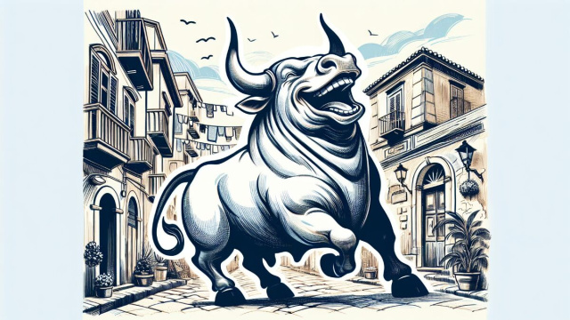 Numero 19 della Smorfia napoletana, 'a resata, per il segno Toro. &copy; Immagine creata con Dall-E