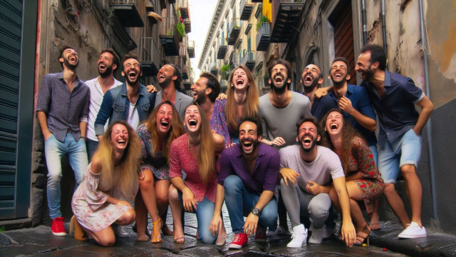 Numero 19 della Smorfia napoletana, 'a risata, segno Ariete. &copy; Immagine creata con Dall-E