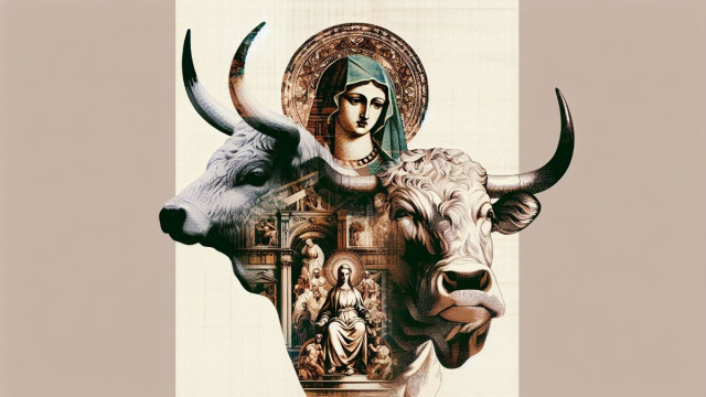 Numero 8 della Smorfia napoletana, la Madonna, oroscopo del Toro. &copy; Immagine creata con Dall-E