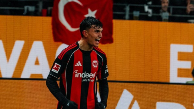 Can Uzun, attaccante dell'Eintracht Francoforte. Foto &copy; Eintracht Francoforte