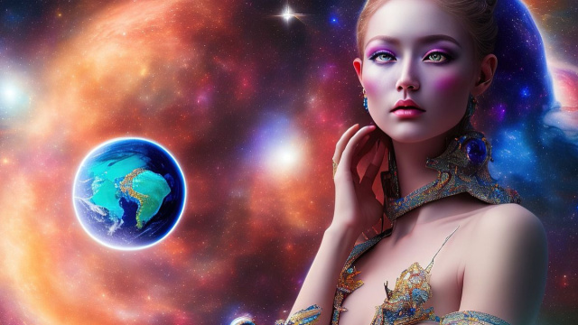 Dea che osserva un pianeta &copy; Immagine Pixabay