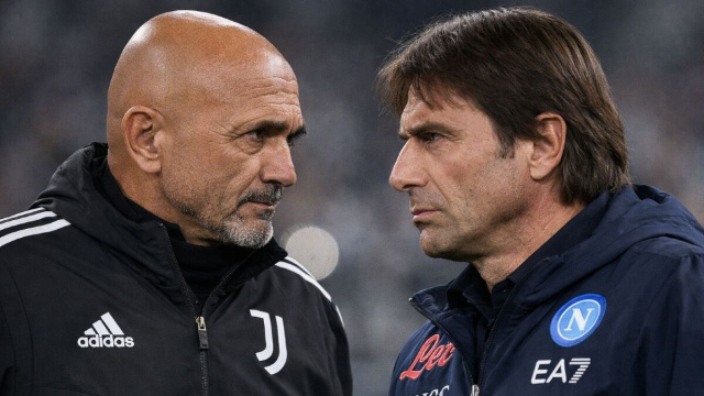 Luciano Spalletti, allenatore della Juventus e Antonio Conte, allenatore del Napoli. Foto &copy; IA