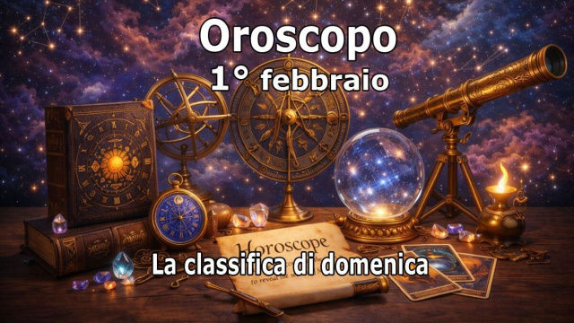 Locandina per l'oroscopo di domenica 1&deg; febbraio - &copy; Gemini IA.