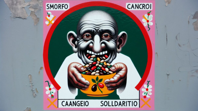 Numero 10 della Smorfia napoletana, 'e fasule, per il Cancro. &copy; Immagine creata con Dall-E