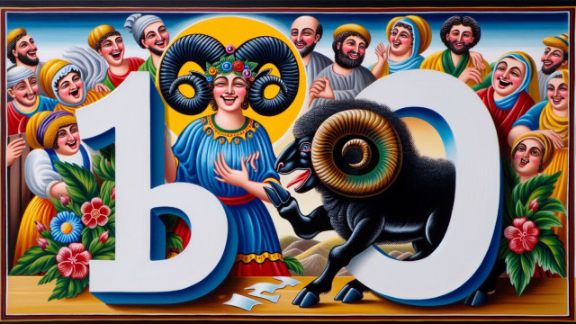 Numero 19 della Smorfia napoletana, 'a resata. &copy; Immagine creata con Dall-E