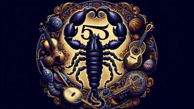 Numero 55 della Smorfia napoletana, 'a musica, per lo Scorpione. &copy; Immagine creata con Dall-E