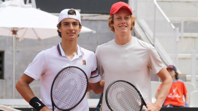 Sinner contro Musetti nel 2019 agli Internazionali di Roma ... &copy; Creative Commons