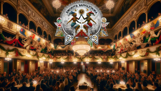 Numero 19 della Smorfia napoletana, la risata, per i Gemelli. &copy; Immagine creata con Dall-E