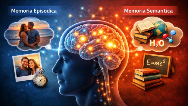 Le stesse aree cerebrali partecipano al recupero della memoria personale e delle conoscenze generali.