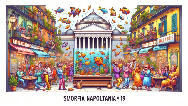 Numero 19 della Smorfia napoletana, 'a resata, portafortuna per l'Acquario. &copy; Immagine creata con Dall-E
