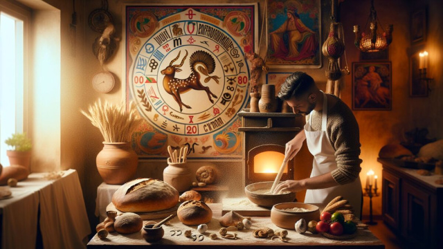 Numero 50 della Smorfia napoletana, 'o ppane, per il Capricorno. &copy; Immagine creata con Dall-E