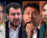 Giorgia Meloni, Matteo Salvini, Giuseppe Conte e Elly Schlein (&copy;Facebook )