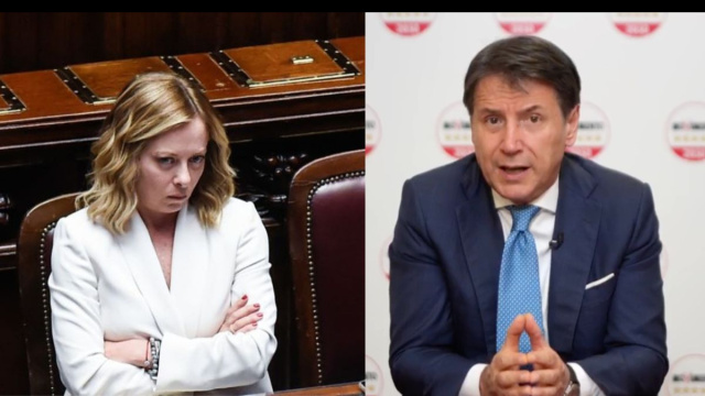 Giorgia Meloni e Giuseppe Conte (&copy; Facebook)