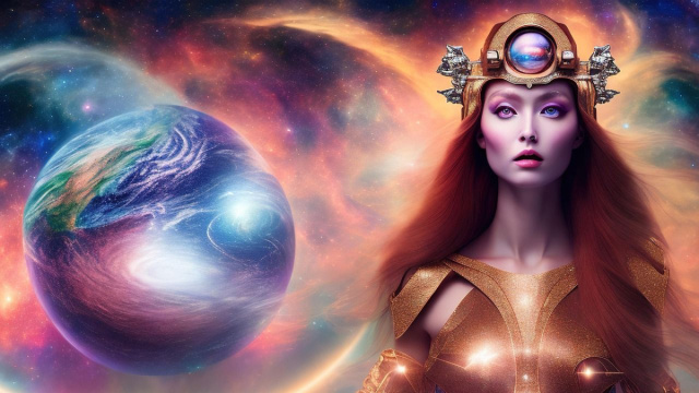 Dea che osserva un pianeta &copy; Immagine Pixabay