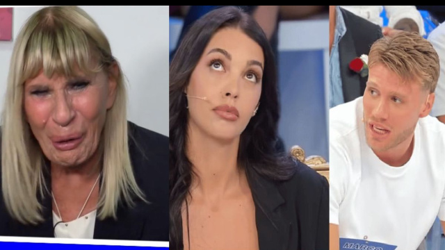 Gemma Galgani, Sara Gaudenzi e Marco Veneselli &copy; Canale 5.