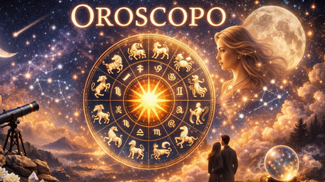 Locandina astrologica per l'oroscopo di domenica 11 gennaio 2026 - &copy; Copilot IA.