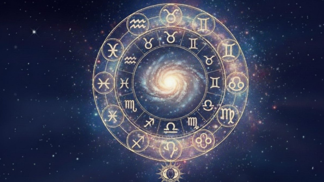 Immagine a tema zodiacale con simboli arcani - &copy; Copilot IA.