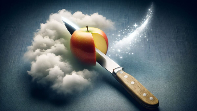 Numero 41 della Smorfia napoletana, 'o curtiello. &copy; Immagine creata con Dall-E