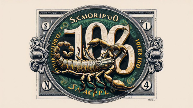 Numero 46 della Smorfia napoletana, 'e denare, per lo Scorpione. &copy; Immagine creata con Dall-E