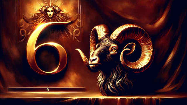 Numero 6 della Smorfia napoletana, Ariete. &copy; Immagine creata con Dall-E