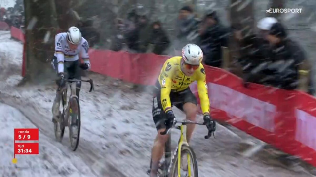 Wout van Aert nella gara di Mol - &copy; Screenshot Eurosport