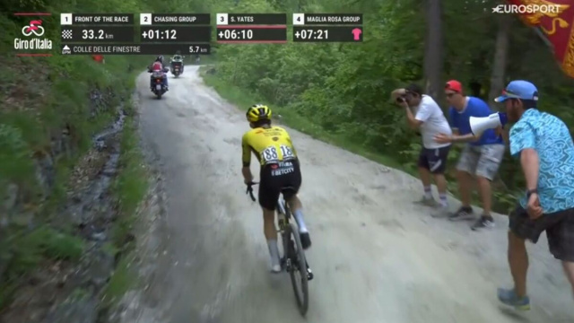 Simon Yates al Giro d'Italia - &copy; Screenshot Eurosport