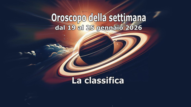 Locandina per l'oroscopo della settimana con classifica - &copy; Gemini IA.