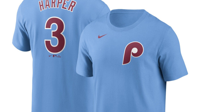 T-shirt da uomo Nike Bryce Harper Light Blue Philadelphia Phillies ... &copy; Creative Commons