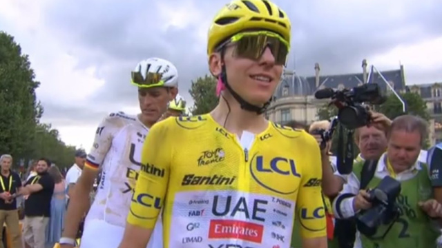 Tadej Pogacar al Tour de France - &copy; Screenshot Eurosport