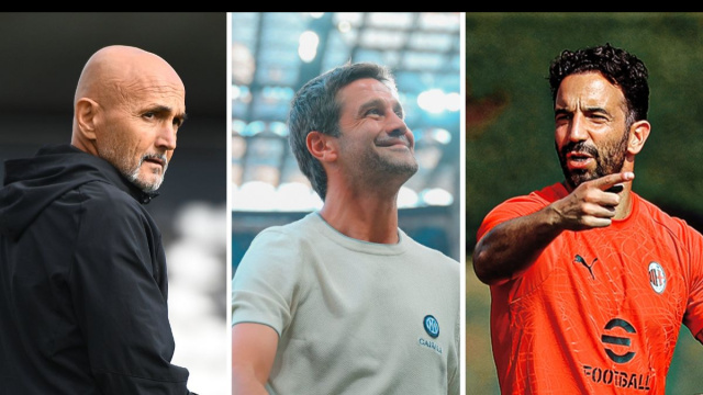 Luciano Spalletti. Foto &copy; Juventus. Cristian Chivu, allenatore dell'Inter. Foto &copy; Inter. Ruben Amorim. Foto &copy; Milan