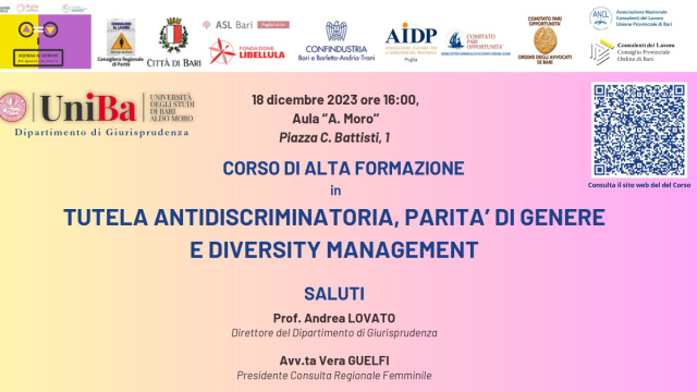 Tutela antidiscriminatoria, parit&agrave; di genere e Diversity Management &copy; Creative Commons