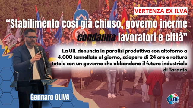 UIL TARANTO, ex Ilva: &ldquo;Stabilimento gi&agrave; chiuso, governo inerme ... &copy; Creative Commons
