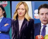 Elly Schlein, Giorgia Meloni e Giuseppe Conte (&copy; Facebook)