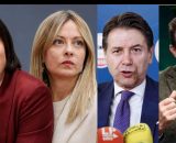 Elly Schlein, Giorgia Meloni, Giuseppe Conte e Roberto Vannacci (&copy; Facebook)
