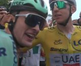Paul Seixas e Tadej Pogacar - &copy; Screenshot Eurosport
