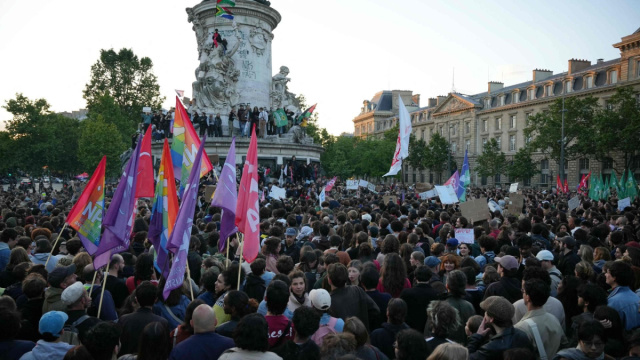 Proteste in tutta la Francia contro l'estrema destra di Le Pen, in ... &copy; Creative Commons